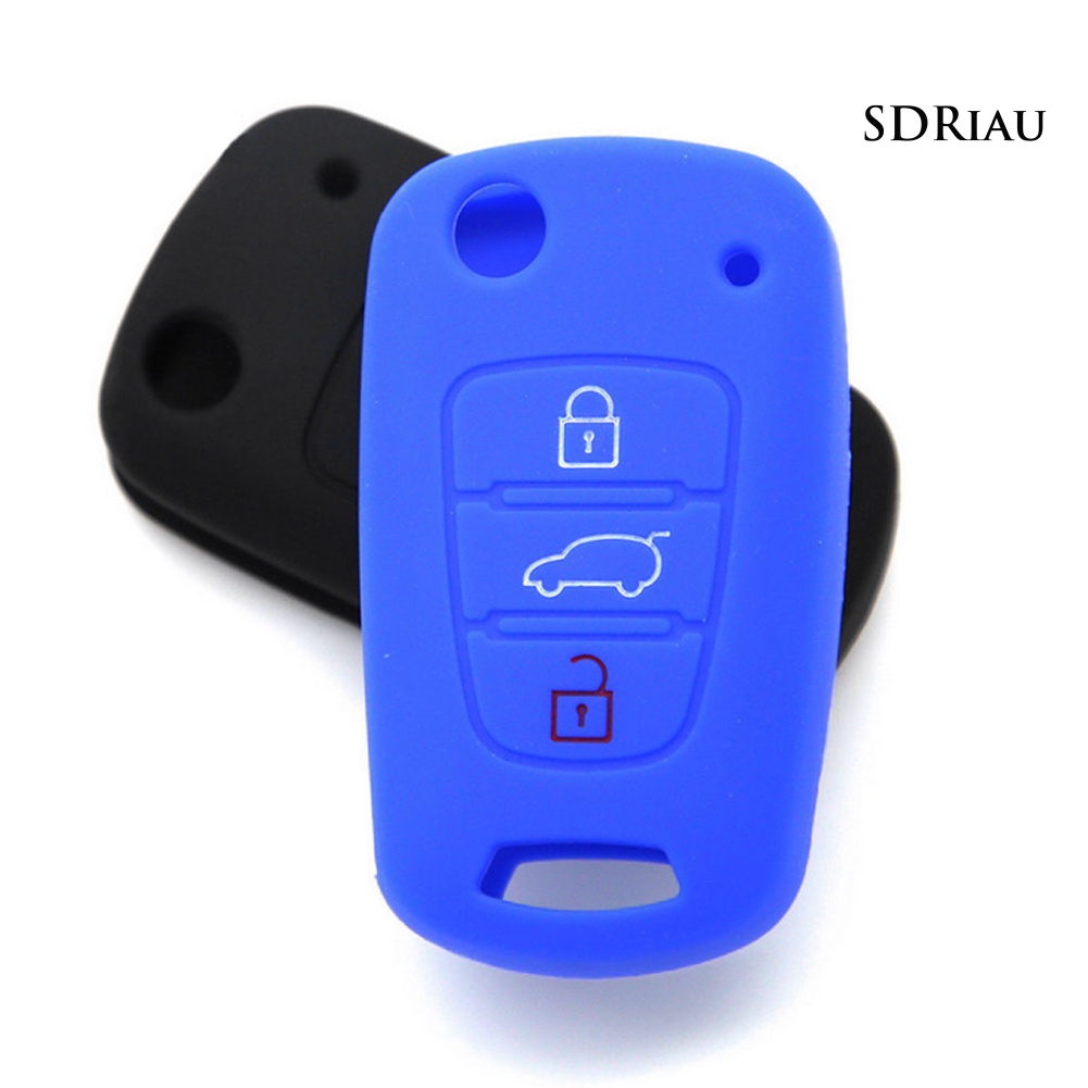 Vỏ Bọc Chìa Khóa 3 Nút Bằng Silicon Cho Hyundai Accent Elantra Sonata I20 I30 Ix35