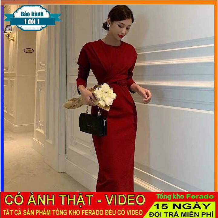 [ xả kho ] MiD Đầm dáng body màu đỏ V1301 quyến rũ Mie Design kèm ảnh thật