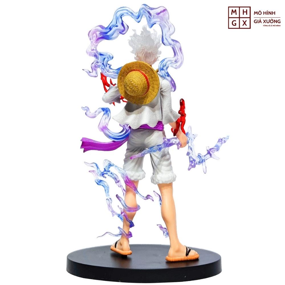 Mô hình Luffy One Piece gear 5 nika màu trắng có vũ khí cầm tay cao 28cm - hiệu ứng đặc biệt - mô hình giá xưởng