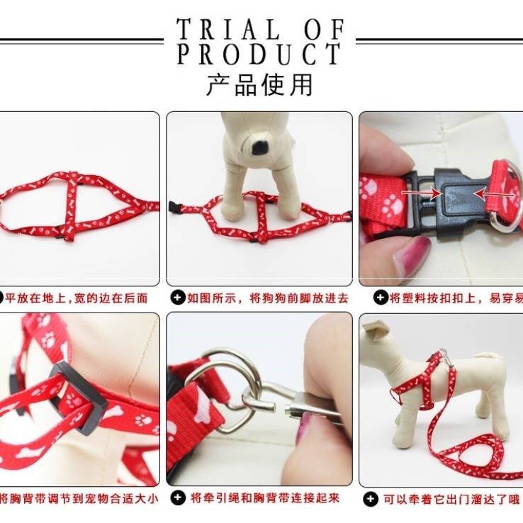 Dây dắt yếm 1 lớp cho chó mèo