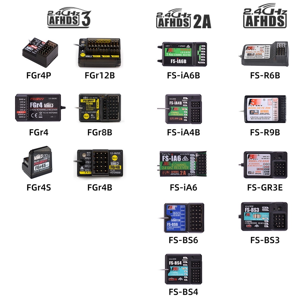Thiết Bị Nhận Tín Hiệu Flysky FGR4S FGR4P FGR4B FS-GR3E FS-R6B FS-iA6 FS-iA6B FS-BS6 FS-R9B FS-R6