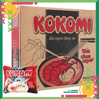Thùng 30 Gói Mì Tôm Kokomi chua cay 65g