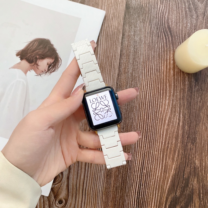 Dây Đeo Họa Tiết Sợi Carbon Nhẹ Cho Đồng Hồ Thông Minh Apple Watch 45mm 44mm 42mm 41mm 40mm 38mm iWatch 7 6 5 4 3 SE