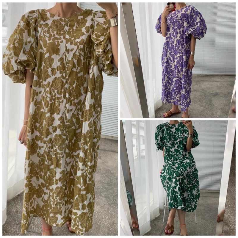 VÁY DÁNG SUÔNG TAY SIÊU PHỒNG KOREA STYLE (ảnh thật)