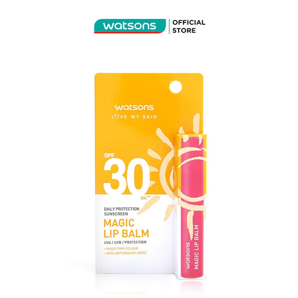 Son Dưỡng Môi Chống Nắng Watsons Daily Protection Sunscreen Magic Lip Balm SPF30 PA+++ 1.7g