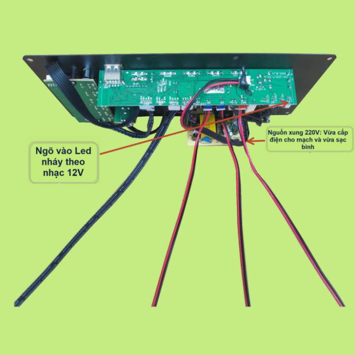 Mạch loa kéo 2 kênh riêng biệt 2 IC HY8110B 60W + 60W cam đỏ