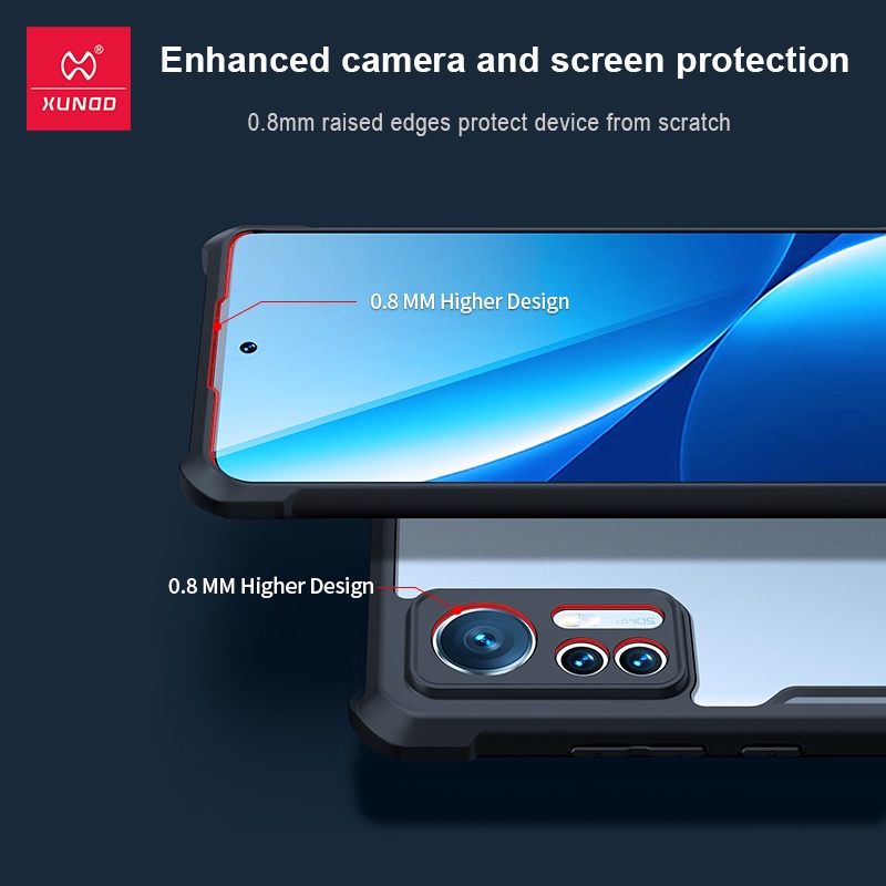 Trường hợp Xiaomi 12 Pro Ốp lưng túi khí XUNDD cho Xiaomi 12 / 12x / 12 Pro Bảo vệ chống sốc chống sốc điện thoại