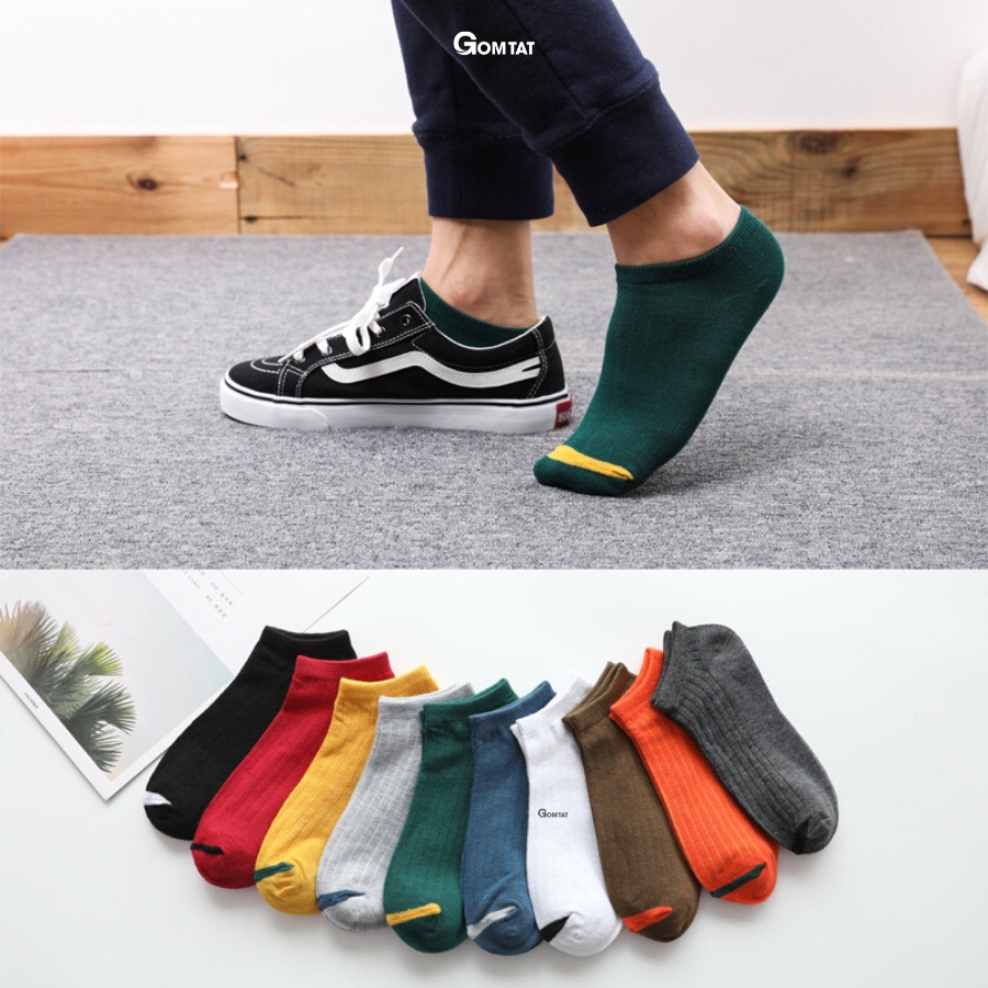 Set 10 đôi tất vớ nữ cổ ngắn GOMTAT phong cách vintage, chất liệu mềm mại thoáng mát 10 đôi sử dụng cả tuần- CB001-10DOI