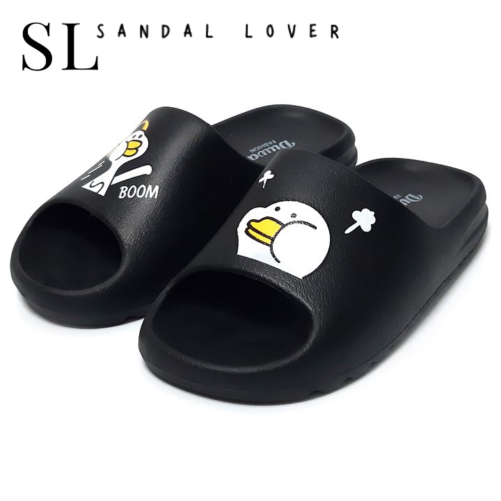 Dép quai ngang nữ đế bánh mì siêu nhẹ - DUWA - Hàng chính hãng - Đen - SL001