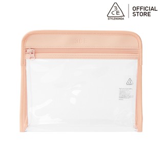 Túi Đựng Mỹ Phẩm 3CE Clear Triangle Pouch Trong Suốt Dạng Tam Giác Cỡ 24,5 x 20,5 x 5cm