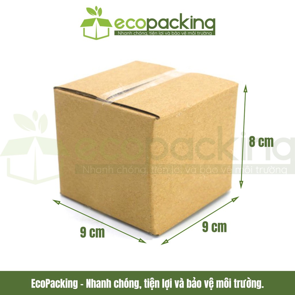 [XẢ KHO] Combo 50 thùng hộp carton 9x9x8 cm để đóng gói giao hàng