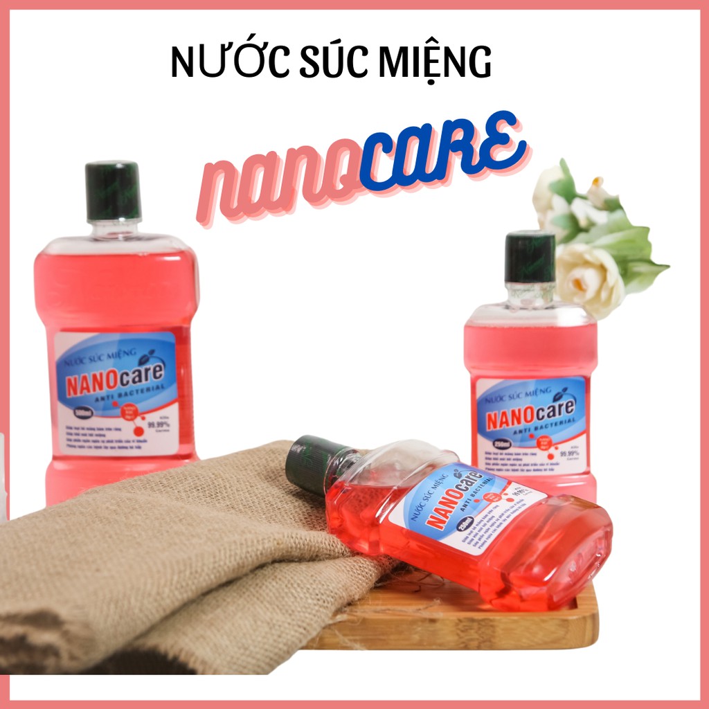 [ Mua 3 Tặng 1 ] Thảo Dược Súc Miệng NANOCARE Khử Mùi Hôi Miệng Đánh Bay Vi Khuẩn Đem Lại Hơi Thở Thơm Mát 250ml