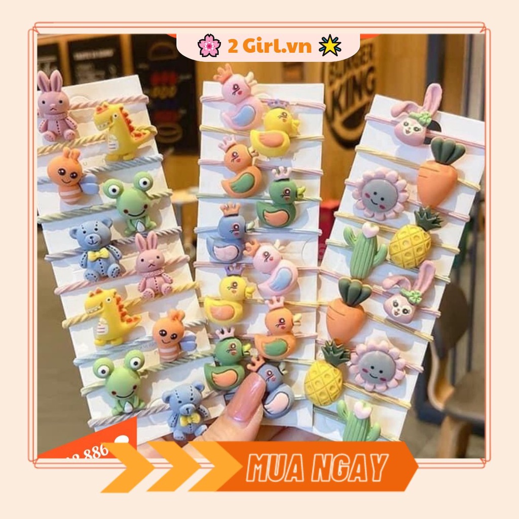 SET 10 Chun Buộc Tóc CUTE Cho Mẹ Và Bé