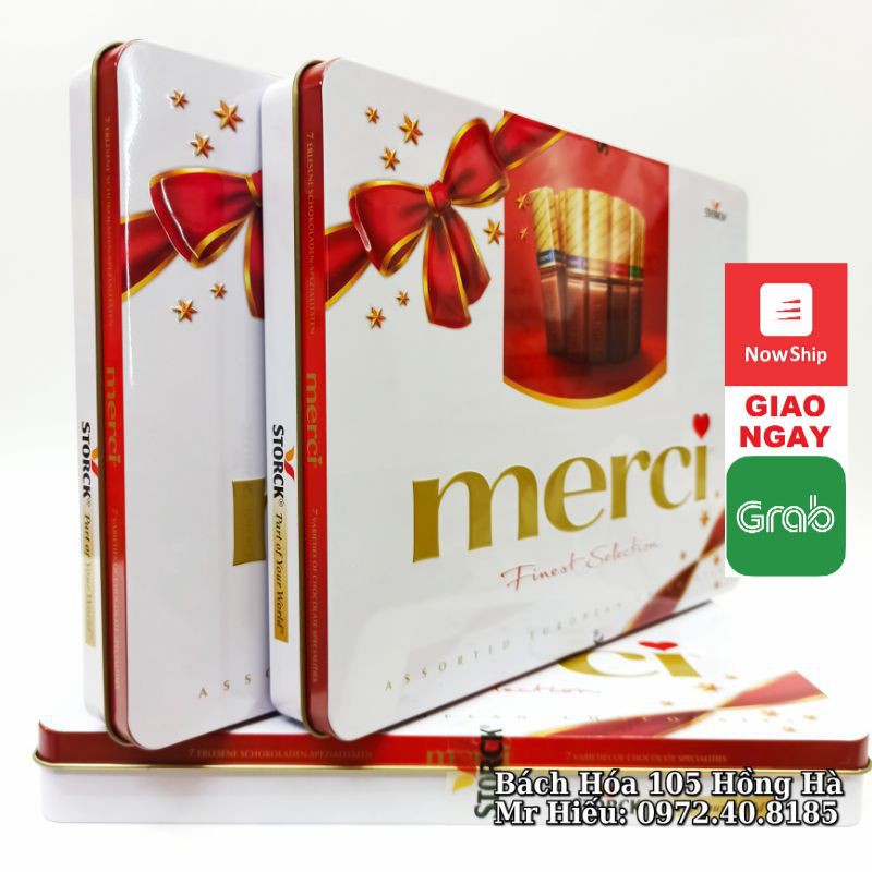 [T5/2021] Socola Merci hộp sắt 500g
