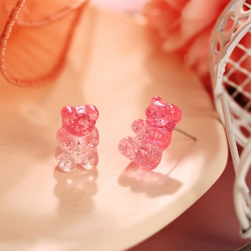 Khuyên Tai Hình Gấu Gummy Hoạt Hình Dễ Thương