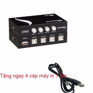 Bộ chia máy in 1 ra 4 MT- Viki tặng kèm 4 dây máy in 1.5m