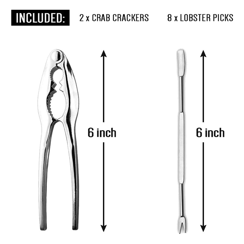 Bộ 12 Dụng Cụ Cắt Vỏ Cua / Hải Sản Bằng Thép Không Gỉ