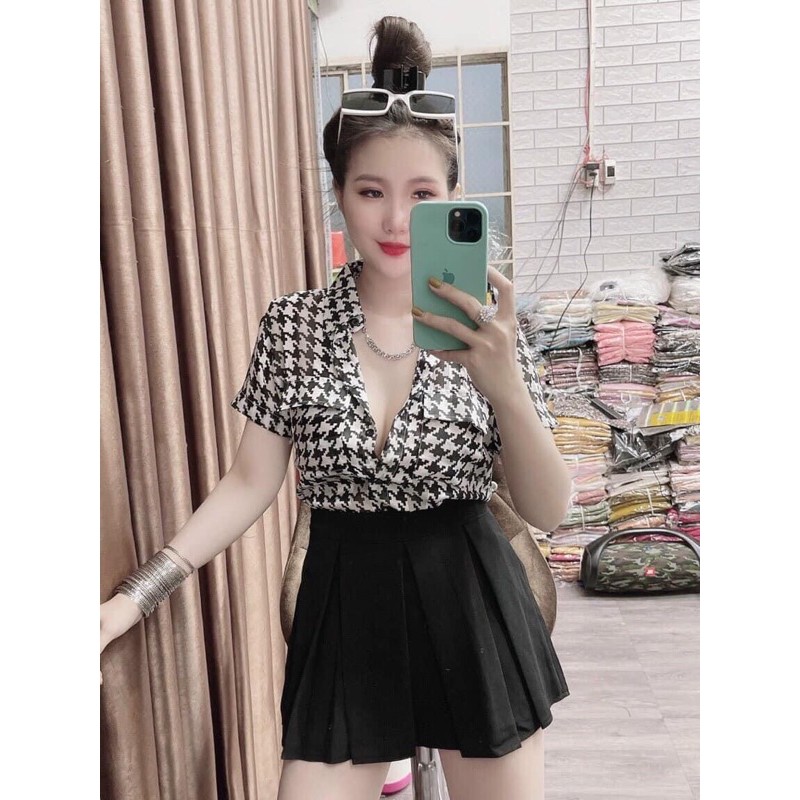 Áo sơ mi cộc zizac 2 túi hộp