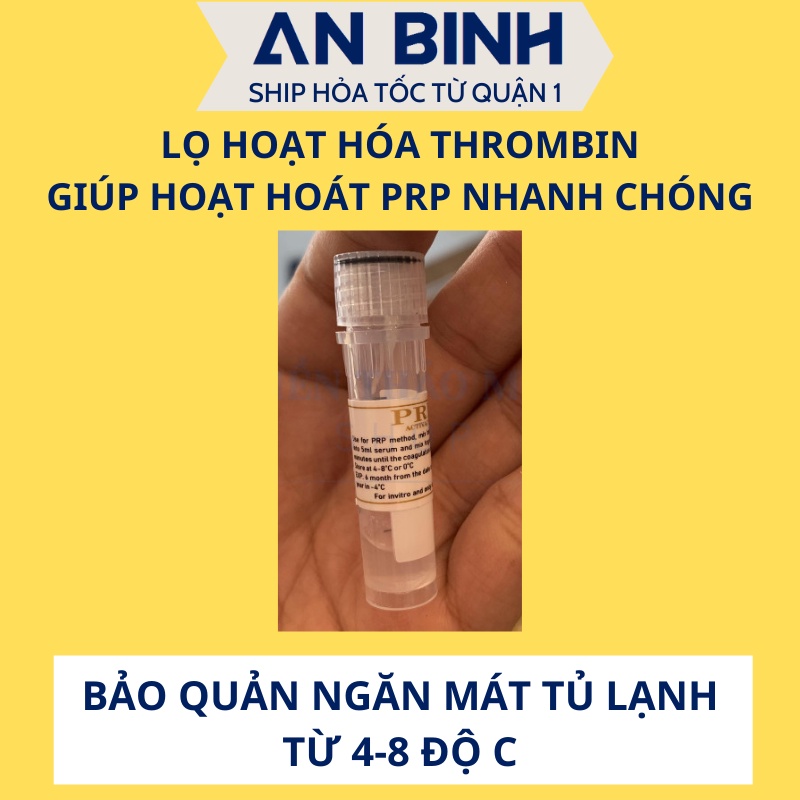 (Q1-HCM) Thrombin Giúp Hoạt Hóa PRP Nhanh Chóng - Chất Hoạt Hoát Thrombin 0.4ml Hoạt Hóa Tiểu Cầu