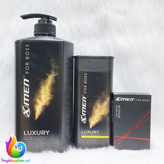 Combo Dầu Gội Hương Nước Hoa Xmen For Boss Luxury 650g + Sữa Tắm 180g - Tặng Xà Bông Cục 75g