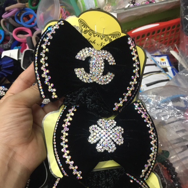 Cặp búi lưới đính đá cao cấp