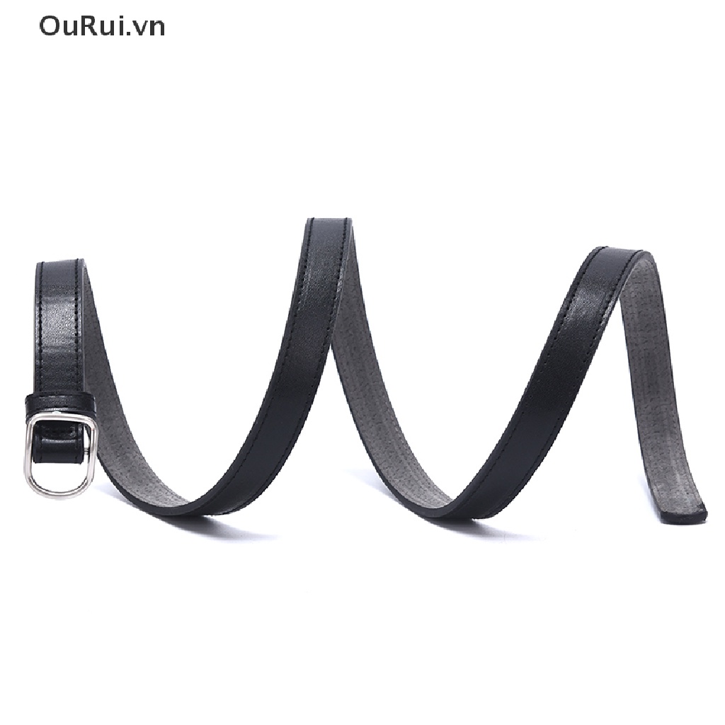 Thắt lưng da PU khóa kim loại đơn giản thời trang tùy chọn màu sắc