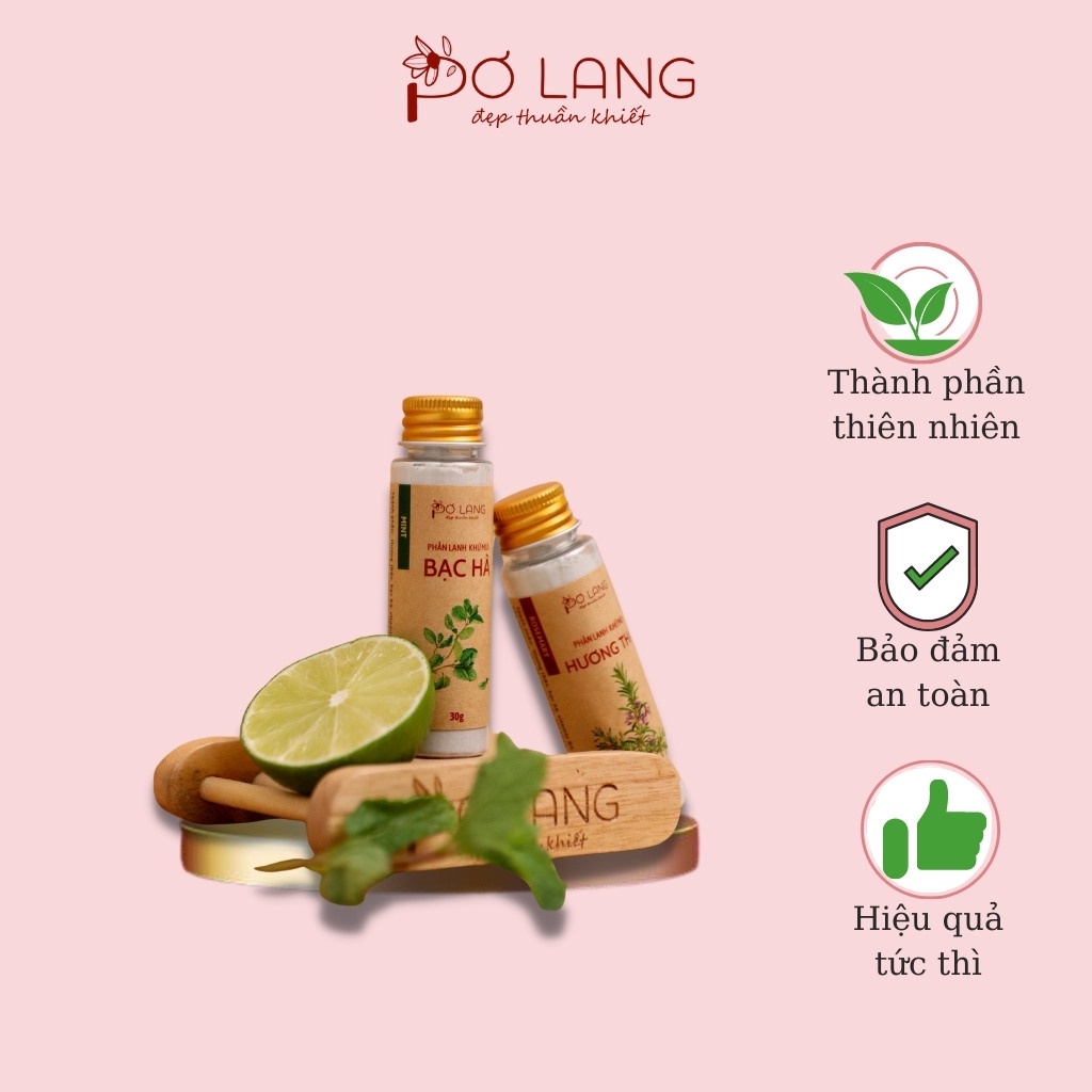 Phấn lạnh khử mùi Pơ Lang là hỗ trợ giảm mùi hôi và mùi khó chịu trên cơ the 30g