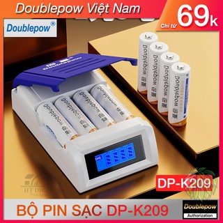 Bộ Sạc Pin AA, AAA K98/ K209 Doublepow Tự ngắt khi đầy Tốc Độ Cao Màn Hình LCD