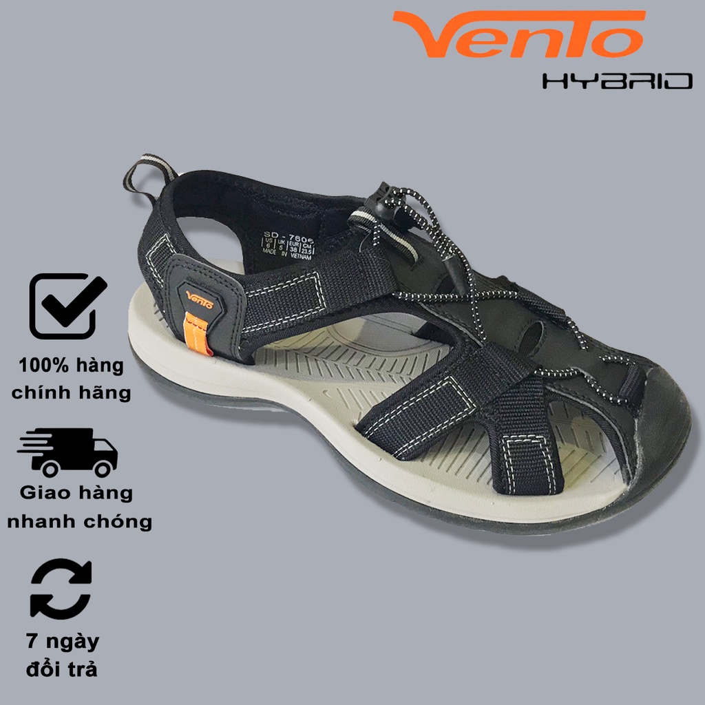 Sandal Vento Bít Mũi NV7606 Đen