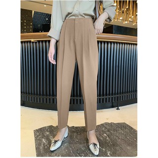 [NHẬP MÃ CHAS500 GIẢM NGAY 20K ĐƠN HÀNG 500] Quần Baggy Công Sở CHIANG cạp liền đứng dáng vải mira Hàn không bai xù