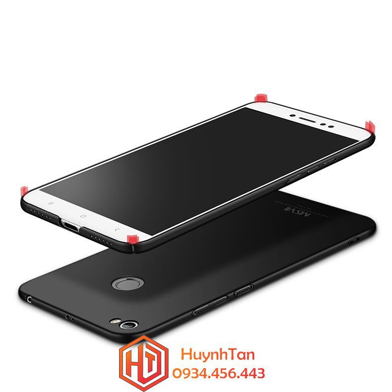 Ốp lưng Xiaomi Redmi Note 5A Prime nhựa cứng full cạnh mỏng hãng MSVII (Đen nhám)
