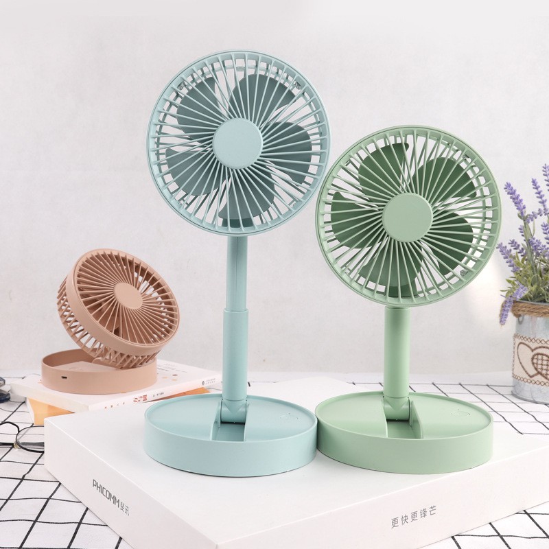 [LOẠI 1] Quạt Mini Để Bàn - Quạt Sạc Tích Điện Gấp Gọn Điều Chỉnh Xoay 180 Độ - Pin 1200mAh, 3 Tốc Độ Gió, Cổng Sạc USB | BigBuy360 - bigbuy360.vn