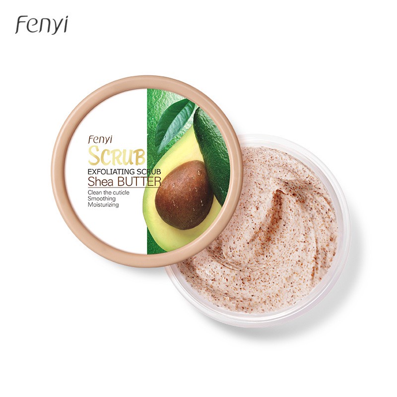 [Bơ Hạt Mỡ] Tẩy tế bào chết body toàn thân bơ Fenyi Scrub Shea Butter 100gr tẩy sạch da chết dưỡng ẩm trắng mịn