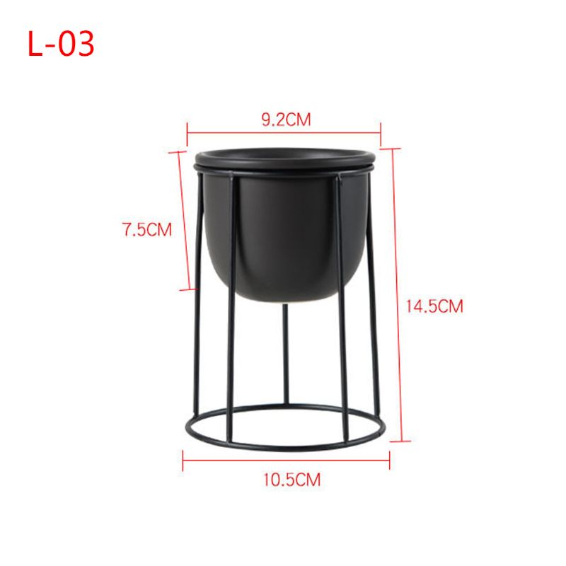 Giá Đỡ Chậu Hoa Bằng Sắt Hình Tròn Phong Cách Bắc Âu