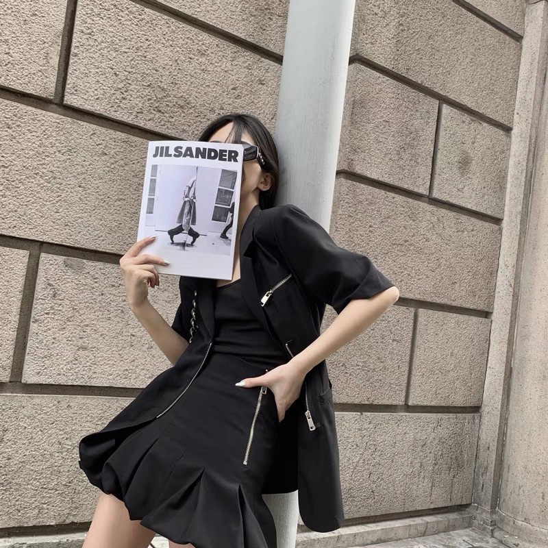 SET Áo Blazer Chân Váy Thời Trang Công Sở Cá Tính Nart Closet 2022