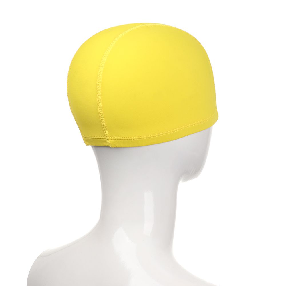 SHOUHOU Solid Color Dome Men&amp;Women Swimming Cap Nylon Elastic Turban Long Hair Protect Free Size Five-line Design