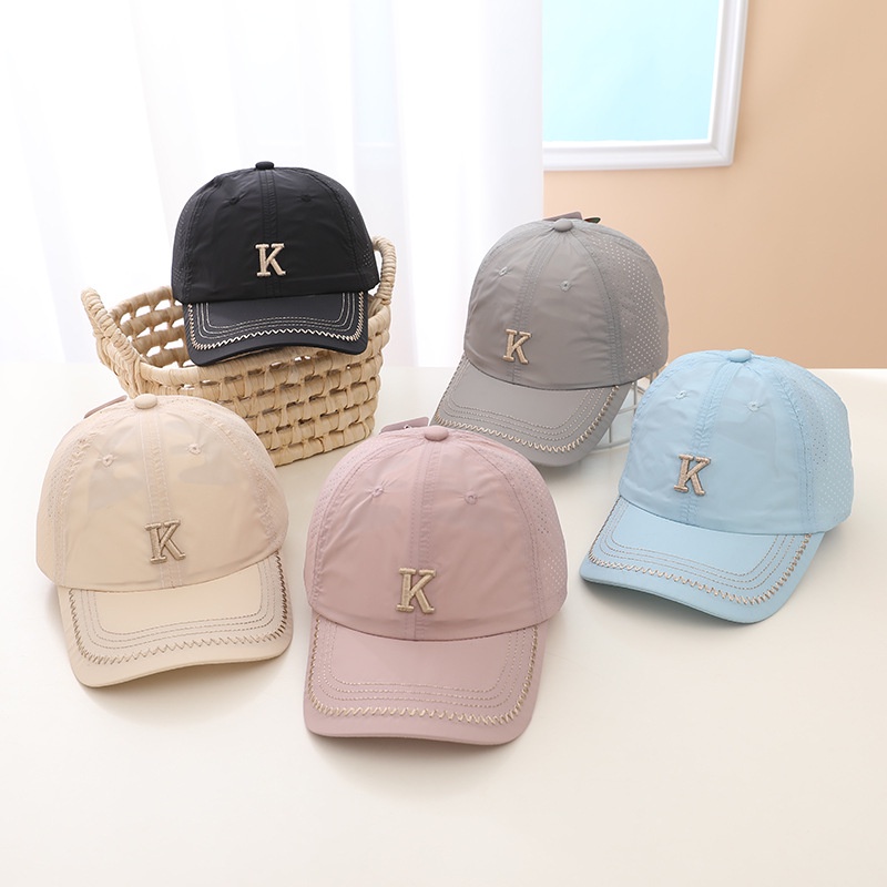 Mũ Lưỡi Trai Thể Thao Mau Khô Thoáng Khí Họa Tiết Chữ K Cá Tính Cho Bé Trai