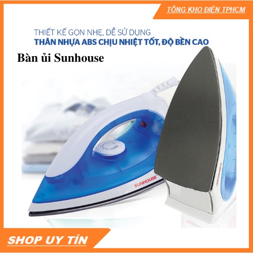 Giao Hỏa Tốc 2h tphcm Bàn Ủi Khô Sunhouse SHD1072 - Xanh - Hàng chính hãng