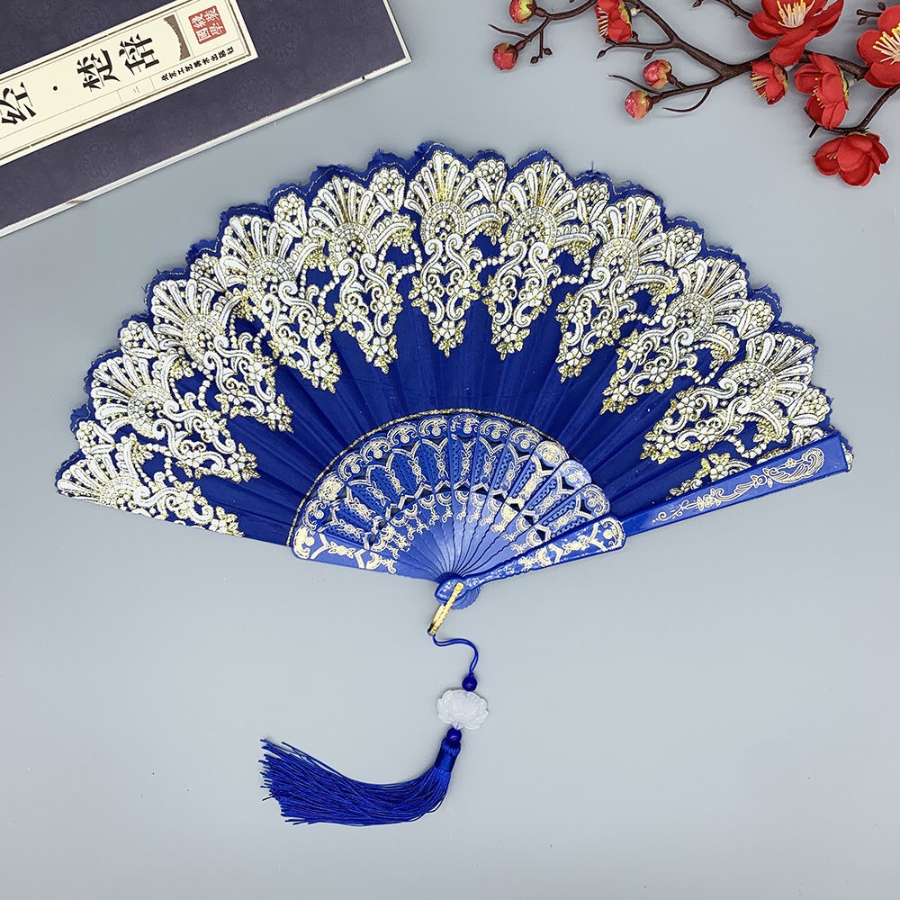 Quạt Đơn Bằng Nhựa 3.15 Họa Tiết Hoa Phong Cách Trung Quốc Dùng Để Múa