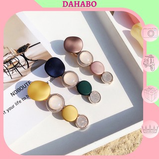 Kẹp Tóc Đính Đá Phối Hạt Ngọc Hình Bánh Macaroon Sang Trọng Nhiều Màu Phong Cách Hàn Quốc  DAHABOO KT17