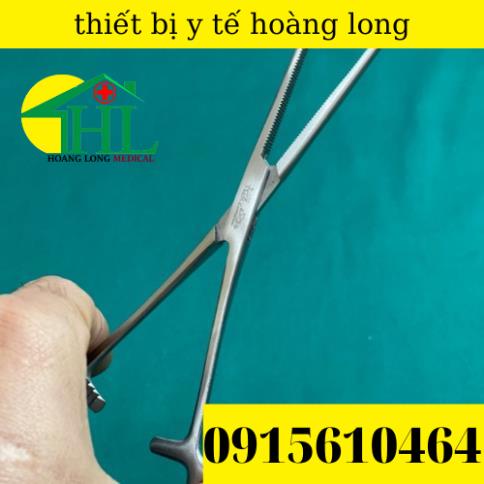 Panh Y Tế, Panh Gắp Phẫu Thuật, Pen Kẹp Y Tế, Panh Cong Có Mấu 16cm - Hàng Pakistan