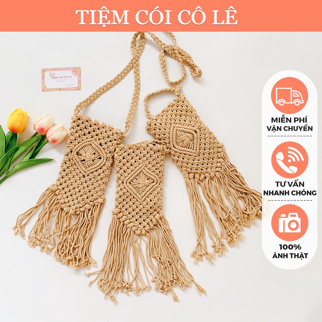 Túi dệt tua rua phong cách Boho độc đáo phóng khoáng - Tiệm Cói Cô Lê
