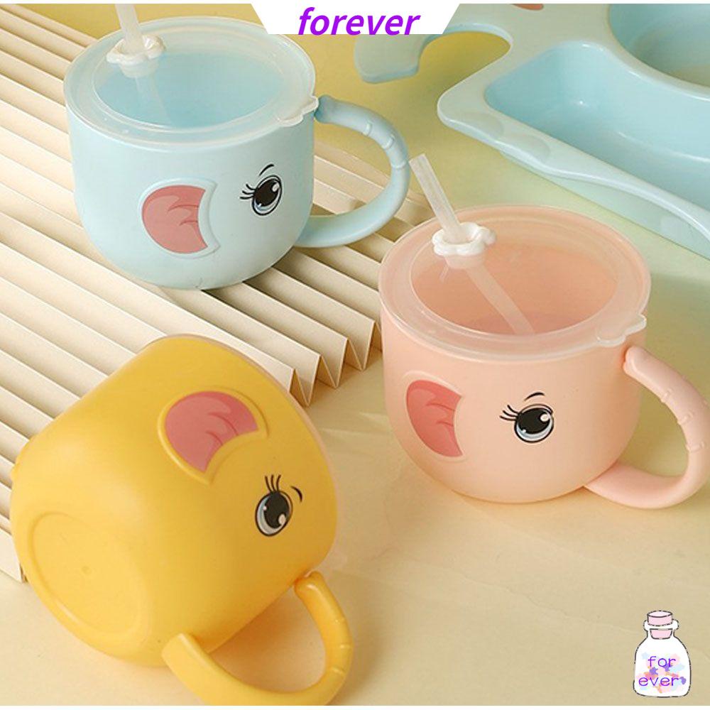 Bình Đựng Nước Thủy Tinh Chống Rò Rỉ Chống Rơi Có Nắp Đậy Nhiều Màu Sắc Dễ Thương Cho Trẻ Mẫu Giáo