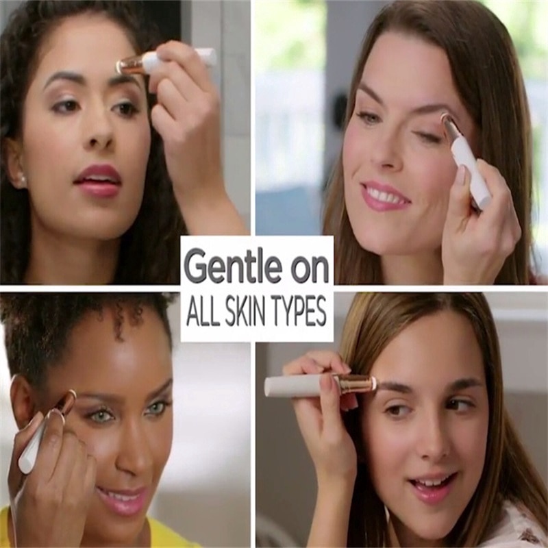 Máy tỉa lông mày bằng điện Trang điểm Máy cạo lông mày không đau cho nữ Máy cạo râu mini Dao cạo râu trên khuôn mặt