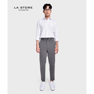 Quần Vải ROUTINE - Quần tây form lửng màu xám on trend - QV125007