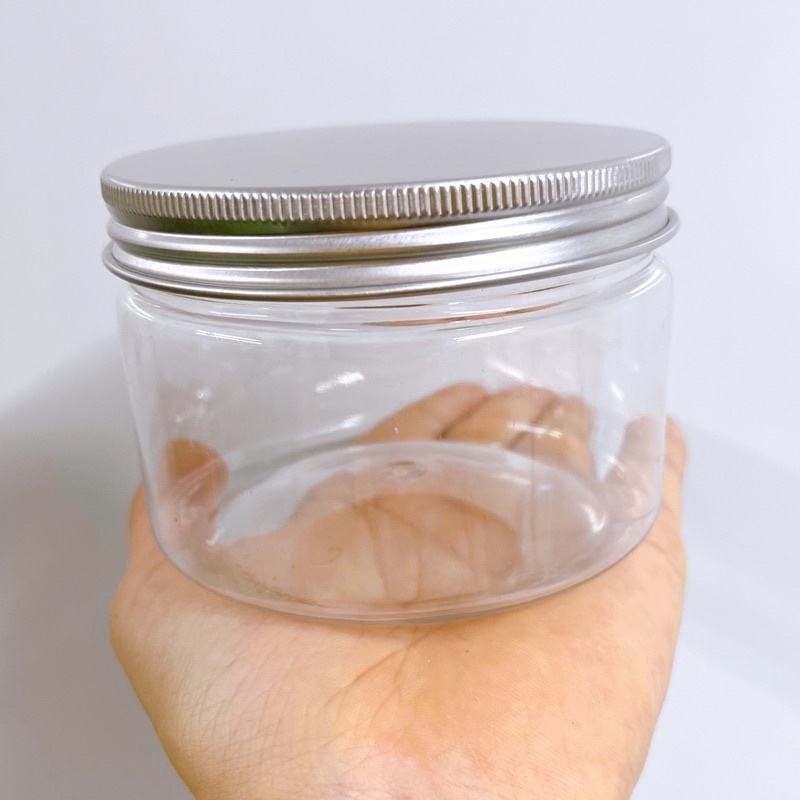 Hủ nhựa pet nắp nhôm - Không lót - Hủ đựng thực phẩm: bột, đậu - Hủ đựng mỹ phẩm
