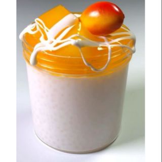 Charm trái cây nhựa trộn slime - xoài, táo, dâu