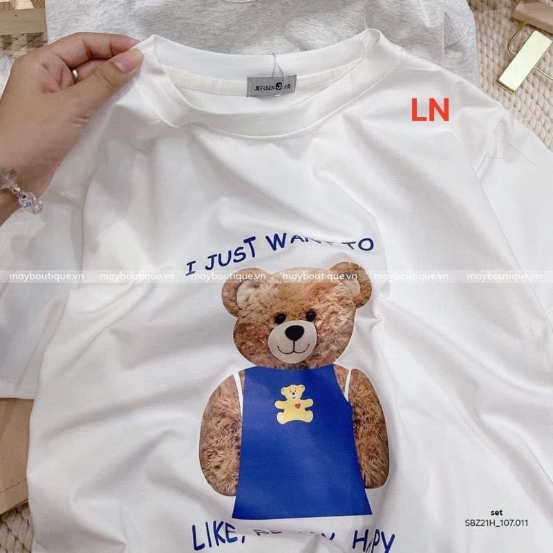 Áo phông gấu mặc yếm LN11