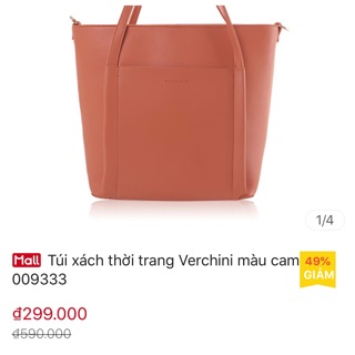 Thanh lí túi VERCHINI màu cam 200k