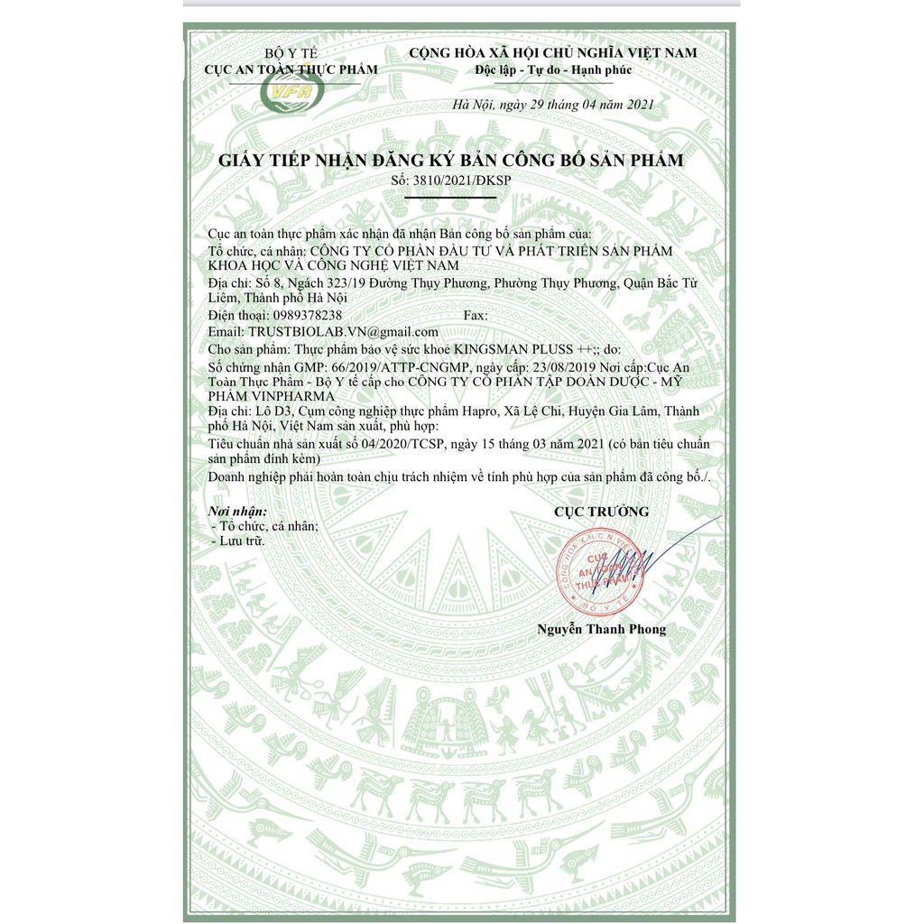Kingsman Pluss ++ Bổ thận tráng dương, tăng cường sinh lực cho nam giới - Dược Biolab